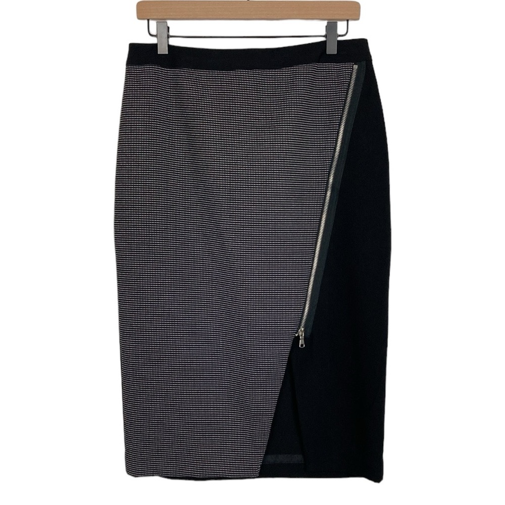 Worthington Black Asymmetric Zipper Detail Pencil Skirt